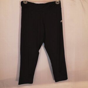 Adidas Climalite Ladies Capri Length Elastic Waist Black Leggings